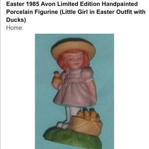 Easter 1985 Avon Limited Edition Handpainted Porcelain Figurine